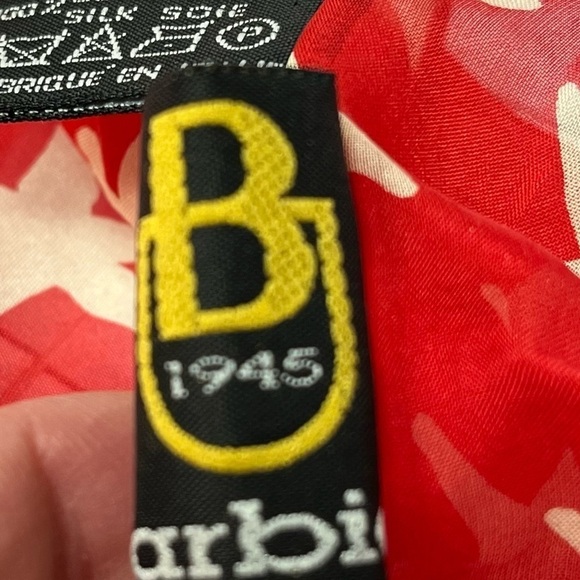 Larioseta Como Barbieri Italy Womens Red & White Starfish Nautical Silk Scarf - Picture 9 of 11